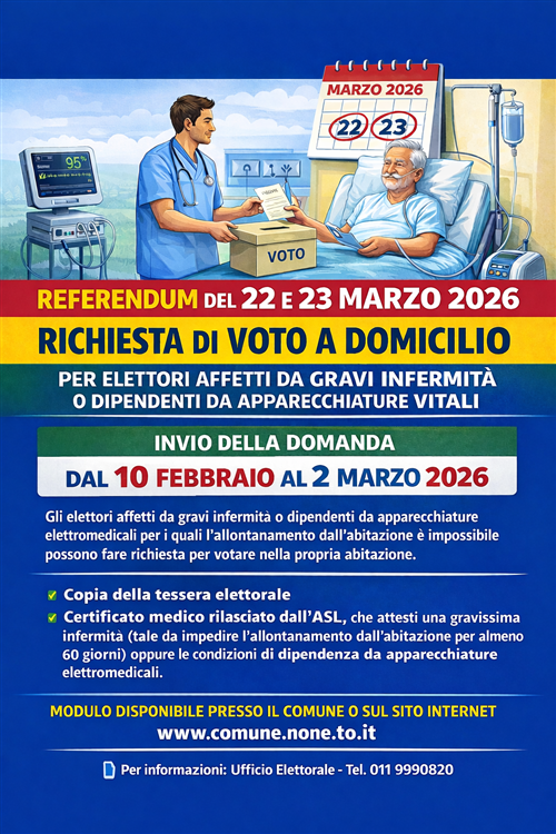 Voto domiciliare per elettori affetti da gravi infermità.