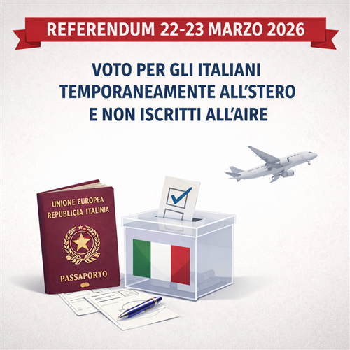 Opzione di voto per gli italiani temporaneamente all'estero.