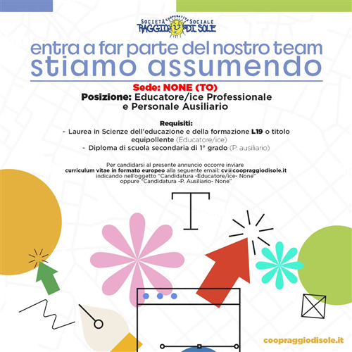 Candidature per lavorare presso il micro nido comunale di None