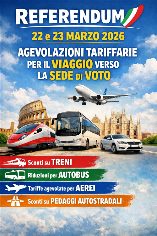 Agevolazioni tariffarie per gli elettori fuori sede.