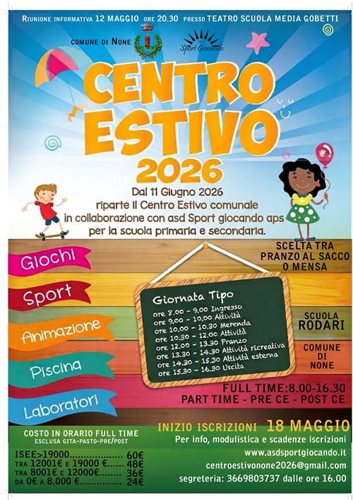 Centri Estivi 2026